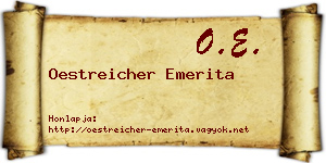Oestreicher Emerita névjegykártya